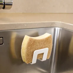 Bosign holder for dish sponge with suction cup, White