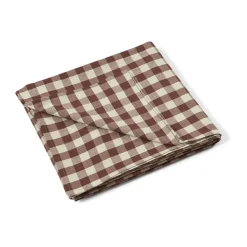 Bothy check table cloth 150x240 cm, Cinnamon-grey green