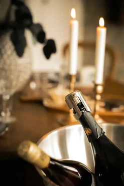 Bourdeaux wine- and champagne stopper, Stainless steel