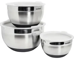 Bowls with lids Premium 3 pieces, Stainless steel