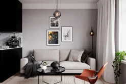 Boyle floor lamp 163.5 cm, Smoky Gray