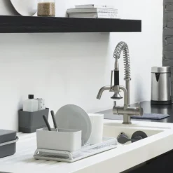 Brabantia dish rack compact, light grey