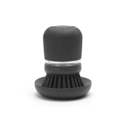 Brabantia dish soap holder with dish brush, dark grey