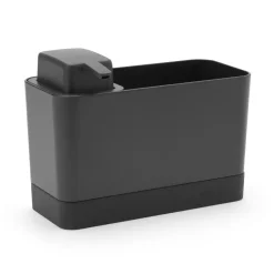 Brabantia kitchen sink organizer with soap dispenser, dark grey