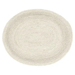 Braided placemat oval, ivory