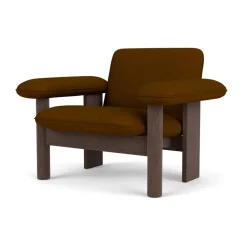 Brasilia armchair low back, Dark oak-Baru 0450