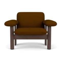 Brasilia armchair low back, Dark oak-Baru 0450