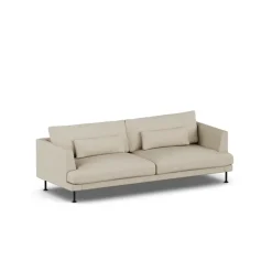 Bredhult sofa, Bern Beige 0341-black steel, 3-seater