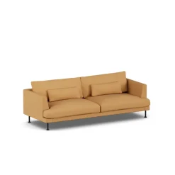 Bredhult sofa, Jump Honey 1959-black steel, 3-seater