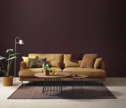 Bredhult sofa, Jump Honey 1959-black steel, 3-seater