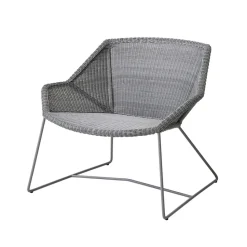 Breeze lounge armchair weave, Light grey