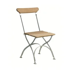 Bryggeri chair, Teak-hot-dip galvanized stand