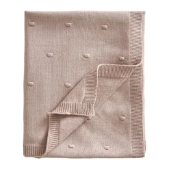 Bubble knitted baby blanket 80x100 cm, Dusty pink