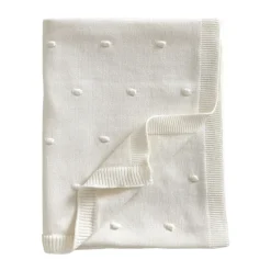 Bubble knitted baby blanket 80x100 cm, Pearl
