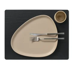 Buffalo placemat reversible square 1 pcs, black-nature