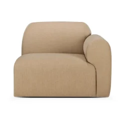 Bulky modular sofa end unit left armrest, Light sepia