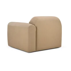 Bulky modular sofa end unit left armrest, Light sepia