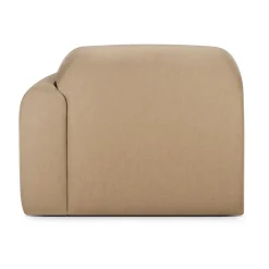 Bulky modular sofa end unit left armrest, Light sepia