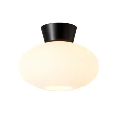 Bullo ceiling lamp opal glass Ø27 cm, matte black