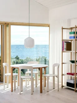 Buoy pendant lamp Ø30 cm, Opal glass-beton grey