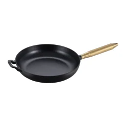 Buster & Punch cast iron frying pan black Ø28 cm, Brass handle