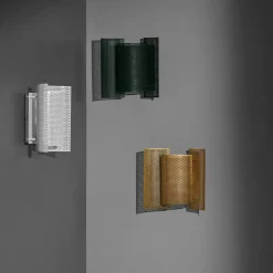 Butterfly wall lamp perforated, Brass