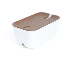 Cable organiser M, Dark wooden details