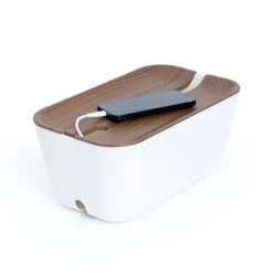 Cable organiser M, Dark wooden details