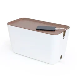 Cable Organiser XXL cabel tidy, Dark wooden details
