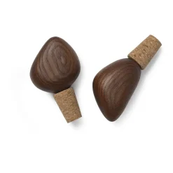Cairn wine stopper 2-pack, dark brown
