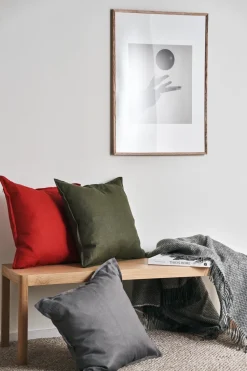 Calm pillow case linen 50x50 cm, Red