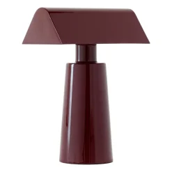 Caret MF1 portable table lamp, Dark burgundy