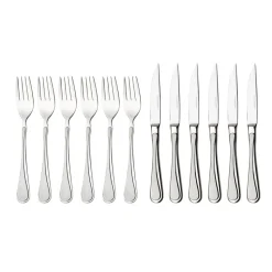 Carina meat cutlery set 12 pcs, stainless steel