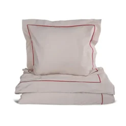 Carl bedding set 150x210 cm, Beige-burgundy