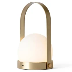Carrie portable table lamp, brushed brass