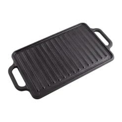 Cast iron reversible griddle 21x33 cm, Black