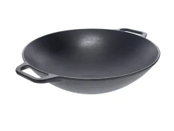 Cast iron wok pan 36 cm, Black