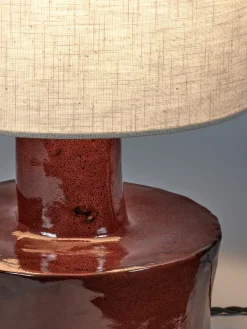 Catherine table lamp 47 cm, Red-white