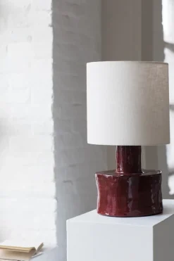 Catherine table lamp 47 cm, Red-white
