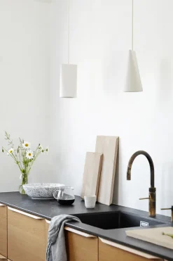 Ceiling lamp ceramic 11.2x22 cm, White