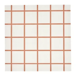 Check & Stripes paper napkin 33x33 cm 20-pack, Beige