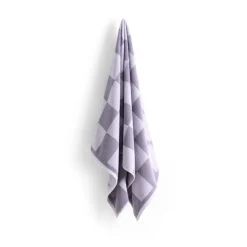 Check bath towel 70x136 cm, Lavender