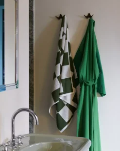 Check bath towel 70x136 cm, Matcha