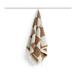 Check towel 50x90 cm, Cappuccino