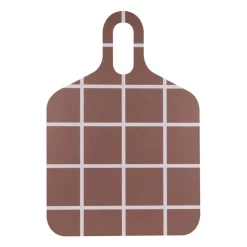 Checks & Stripes tray 30x44 cm, Brown-beige