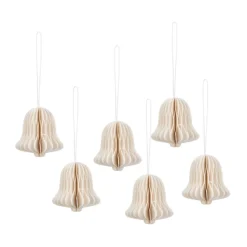 Chime bell Christmas tree decoration, Off white