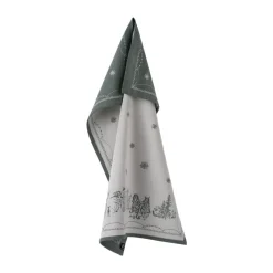 Christmas morning kitchen towel 50x70 cm, White-green