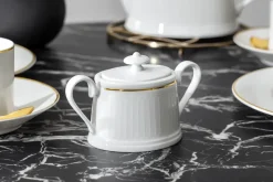Château Septfontaines sugar bowl 15 cl, White-gold
