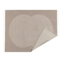 Circles wool throw 130x185 cm, Beige