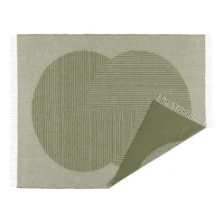 Circles wool throw 130x185 cm, Green